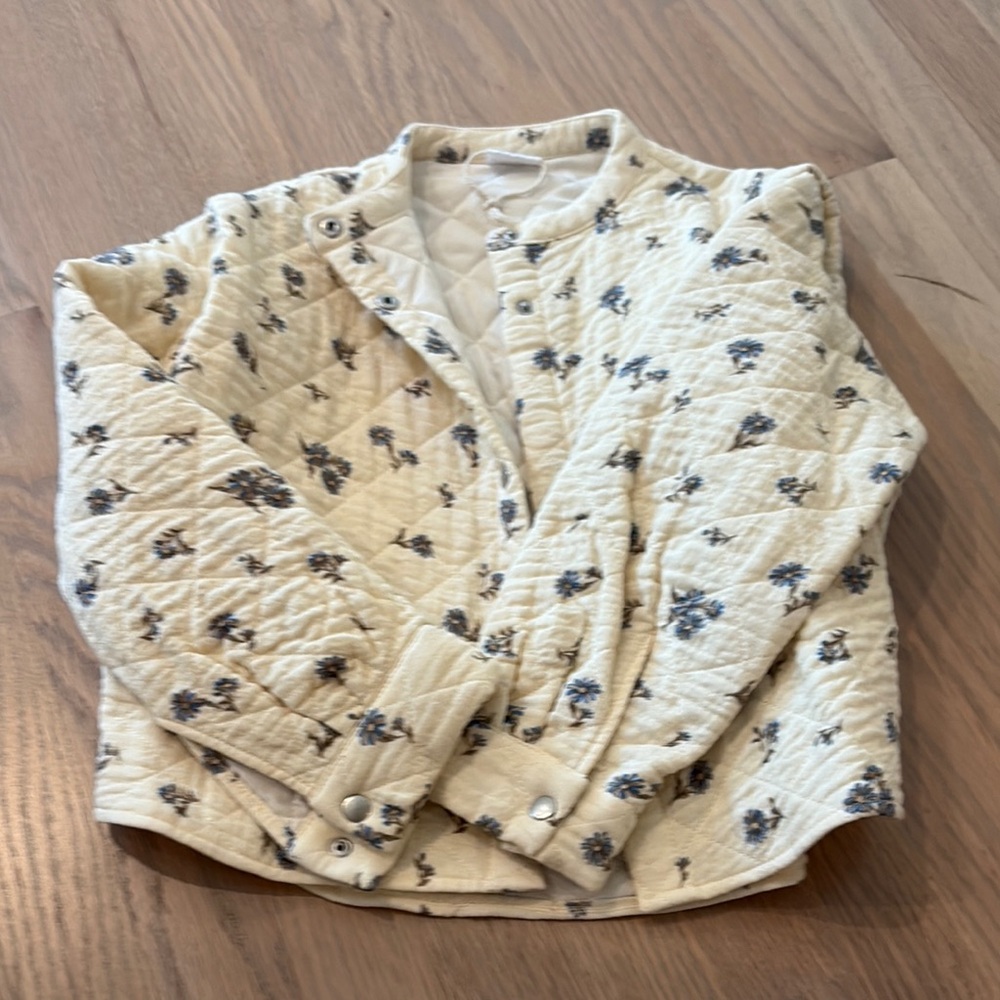 Zara Cream Quilted Jacket